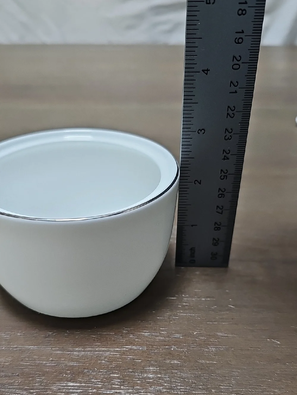 Crate & Barrel Sugar Bowl & Creamer Set with Silver Rim